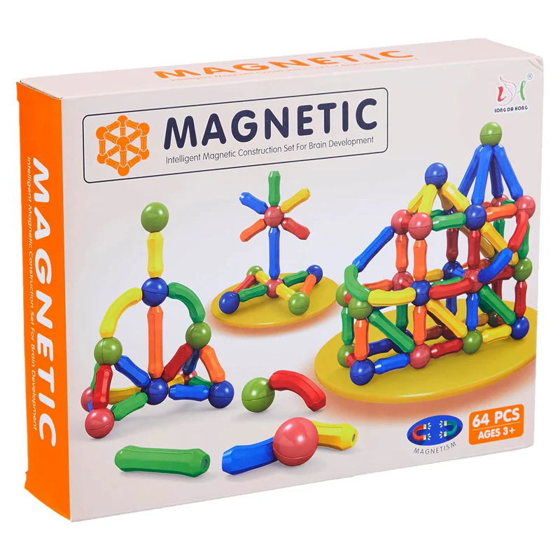 64 Pcs Magnetic Building Blocks