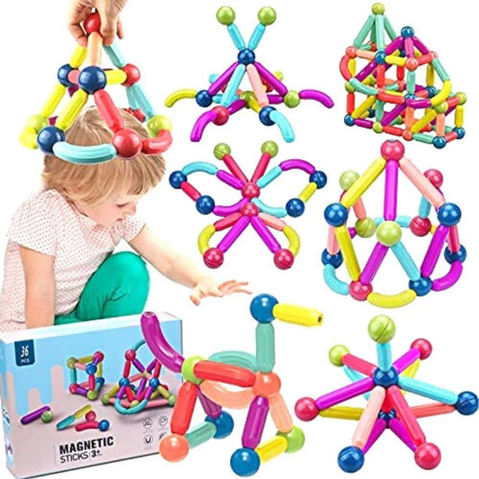 42 Pcs DIY Magnetic Sticks Blocks