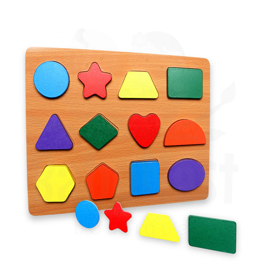 3D Shapes Wooden Puzzle Board
