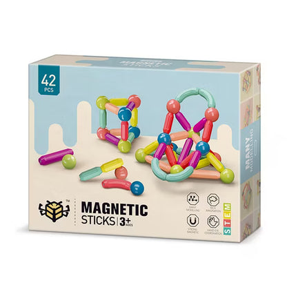 42 Pcs DIY Magnetic Sticks Blocks
