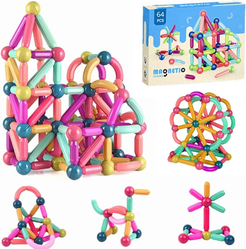 64 Pcs Magnetic Building Blocks
