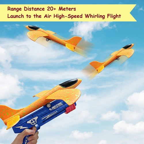 Click Ejection Airplane Flying Toy with lights