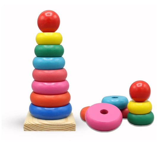 Wooden Rainbow Tower Large
